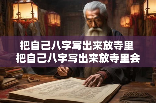 把自己八字写出来放寺里 把自己八字写出来放寺里会怎么样