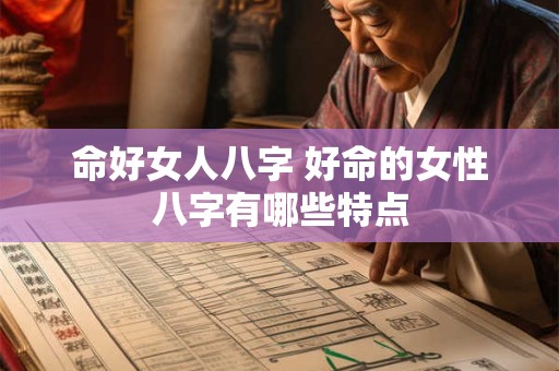 命好女人八字 好命的女性八字有哪些特点