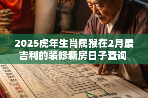 2025虎年生肖属猴在2月最吉利的装修新房日子查询 宜忌分析