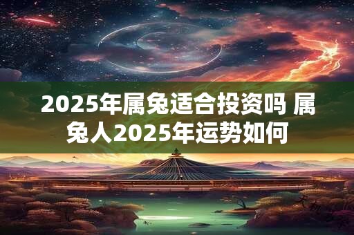 2025年属兔适合投资吗 属兔人2025年运势如何