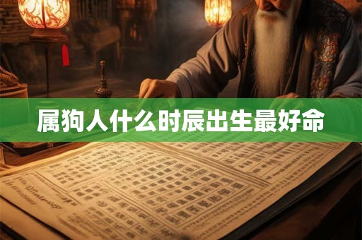 属狗人什么时辰出生最好命