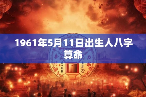 1961年5月11日出生人八字算命