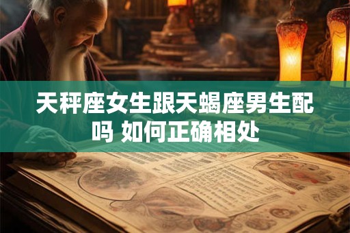 天秤座女生跟天蝎座男生配吗 如何正确相处