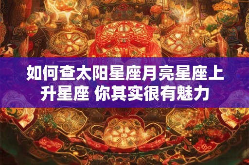 如何查太阳星座月亮星座上升星座 你其实很有魅力