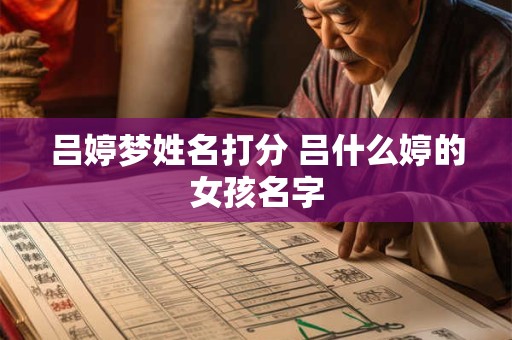 吕婷梦姓名打分 吕什么婷的女孩名字