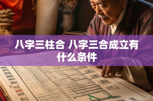 八字三柱合 八字三合成立有什么条件