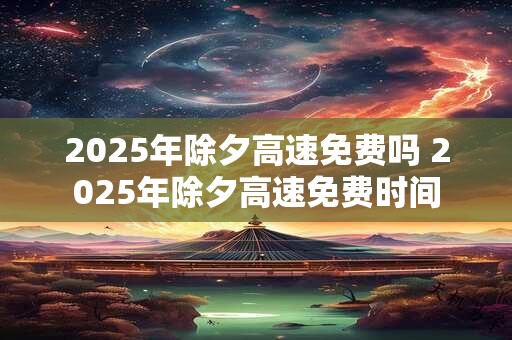 2025年除夕高速免费吗 2025年除夕高速免费时间