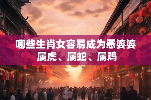 哪些生肖女容易成为恶婆婆 属虎、属蛇、属鸡