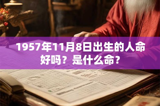1957年11月8日出生的人命好吗？是什么命？