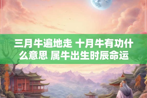 三月牛遍地走 十月牛有功什么意思 属牛出生时辰命运详解
