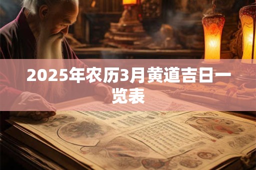 2025年农历3月黄道吉日一览表