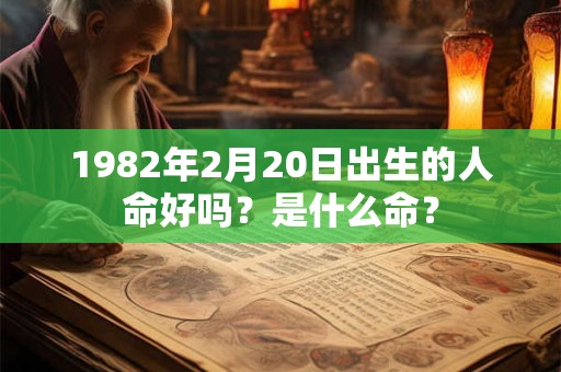 1982年2月20日出生的人命好吗？是什么命？