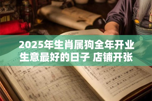 2025年生肖属狗全年开业生意最好的日子 店铺开张吉日