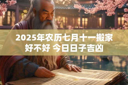 2025年农历七月十一搬家好不好 今日日子吉凶