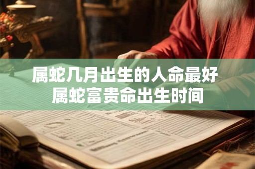 属蛇几月出生的人命最好 属蛇富贵命出生时间