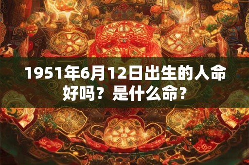 1951年6月12日出生的人命好吗？是什么命？