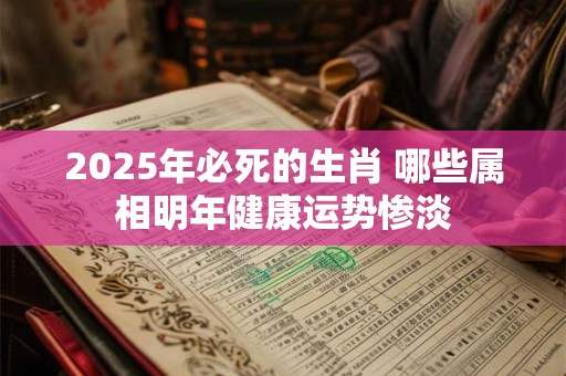 2025年必死的生肖 哪些属相明年健康运势惨淡