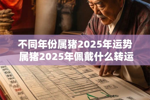 不同年份属猪2025年运势 属猪2025年佩戴什么转运