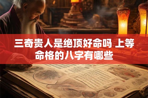 三奇贵人是绝顶好命吗 上等命格的八字有哪些