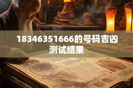 18346351666的号码吉凶测试结果