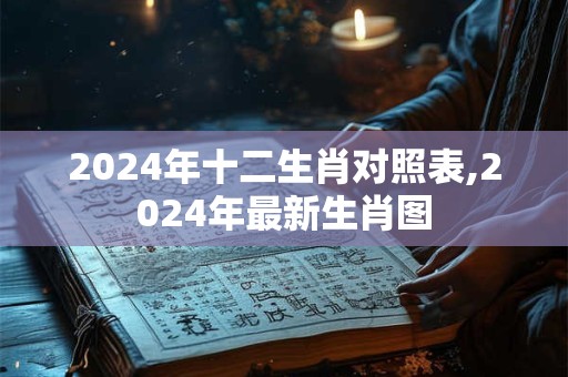 2024年十二生肖对照表,2024年最新生肖图