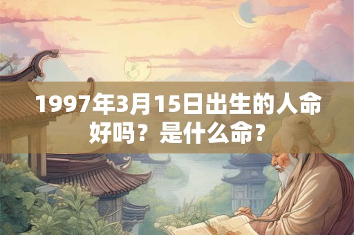 1997年3月15日出生的人命好吗？是什么命？