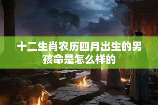 十二生肖农历四月出生的男孩命是怎么样的 十二生肖农历四月出生的男孩命是怎么样的