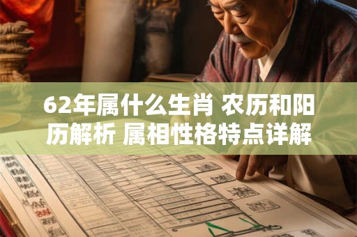 62年属什么生肖 农历和阳历解析 属相性格特点详解