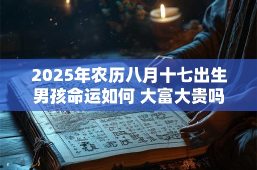 2026年农历八月十七出生男孩命运如何 大富大贵吗 2026年农历八月十七出生男孩命运如何 大富大贵吗