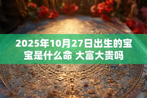 2025年10月27日出生的宝宝是什么命 大富大贵吗