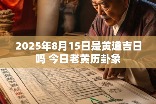 2025年8月15日是黄道吉日吗 今日老黄历卦象