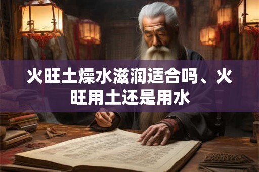 火旺土燥水滋润适合吗、火旺用土还是用水