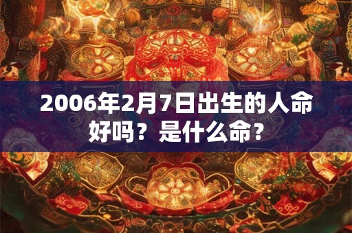 2006年2月7日出生的人命好吗？是什么命？