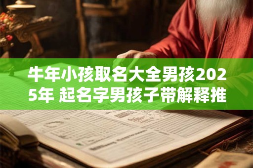 牛年小孩取名大全男孩2025年 起名字男孩子带解释推荐