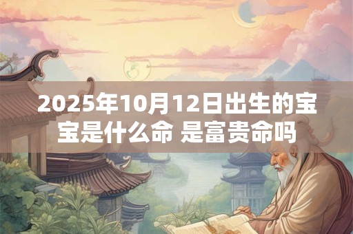 2025年10月12日出生的宝宝是什么命 是富贵命吗