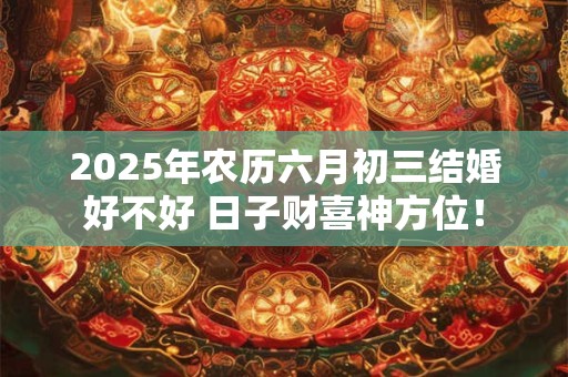 2025年农历六月初三结婚好不好 日子财喜神方位！