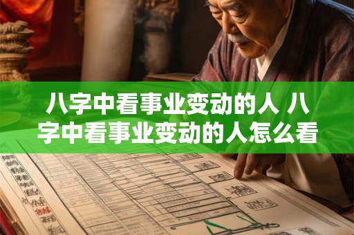 八字中看事业变动的人 八字中看事业变动的人怎么看