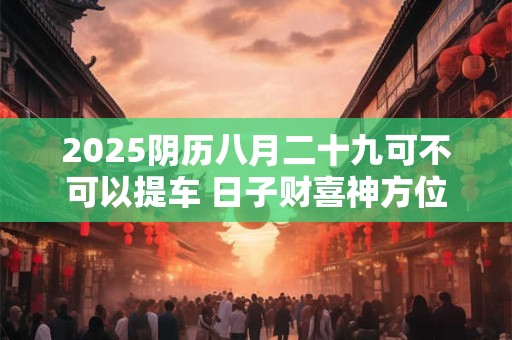 2025阴历八月二十九可不可以提车 日子财喜神方位