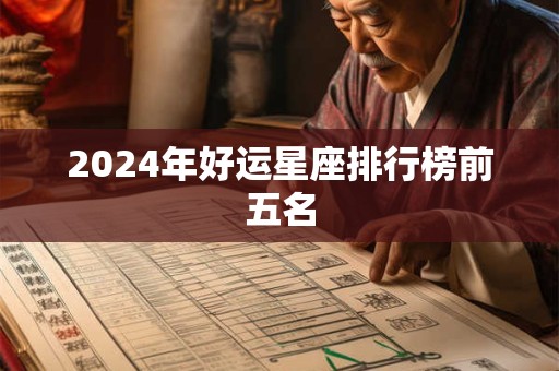 2024年好运星座排行榜前五名