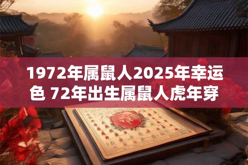 1972年属鼠人2025年幸运色 72年出生属鼠人虎年穿什么颜色衣服好