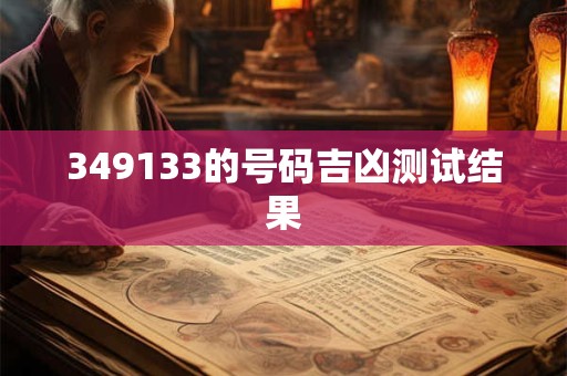 349133的号码吉凶测试结果