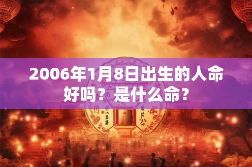 2006年1月8日出生的人命好吗？是什么命？