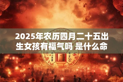 2025年农历四月二十五出生女孩有福气吗 是什么命