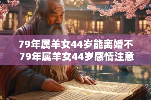 79年属羊女44岁能离婚不 79年属羊女44岁感情注意事项 79年属羊女44岁能离婚不 79年属羊女44岁感情注意事项