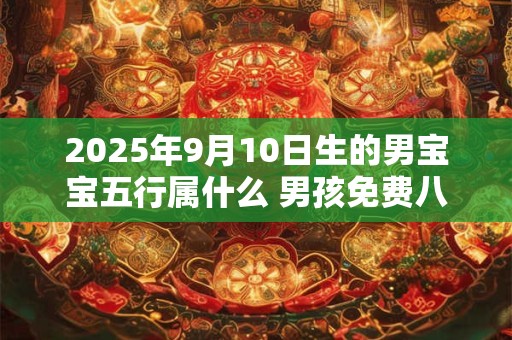 2025年9月10日生的男宝宝五行属什么 男孩免费八字起名