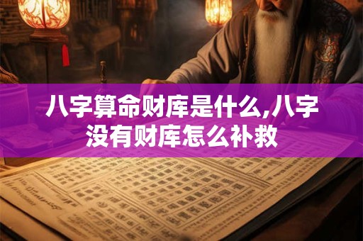 八字算命财库是什么,八字没有财库怎么补救