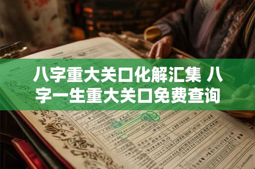 八字重大关口化解汇集 八字一生重大关口免费查询