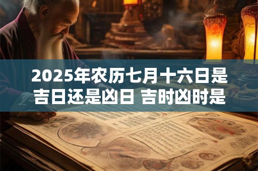 2025年农历七月十六日是吉日还是凶日 吉时凶时是几时