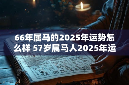 66年属马的2025年运势怎么样 57岁属马人2025年运气