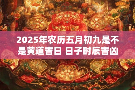 2025年农历五月初九是不是黄道吉日 日子时辰吉凶
